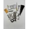 Image 1 : Vintage Tools - Matchboxes - Fans - Knife - Handcuffs - Key - Wells Fargo Brass Strong Box Key