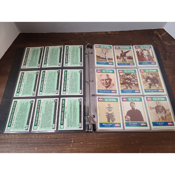 Binder Collection of Swell Pro Football Hall of Fame Trading Cards - Nearly Complete Set!