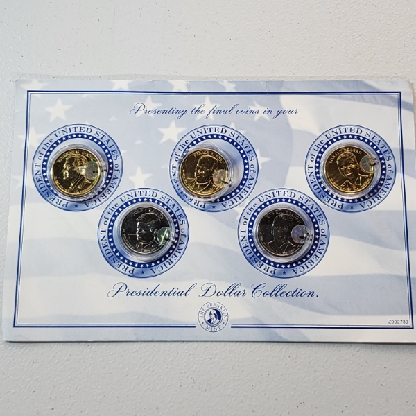 The Franklin Mint United States Presidential Dollar Collection: Set of 5 Presidential Dollars 