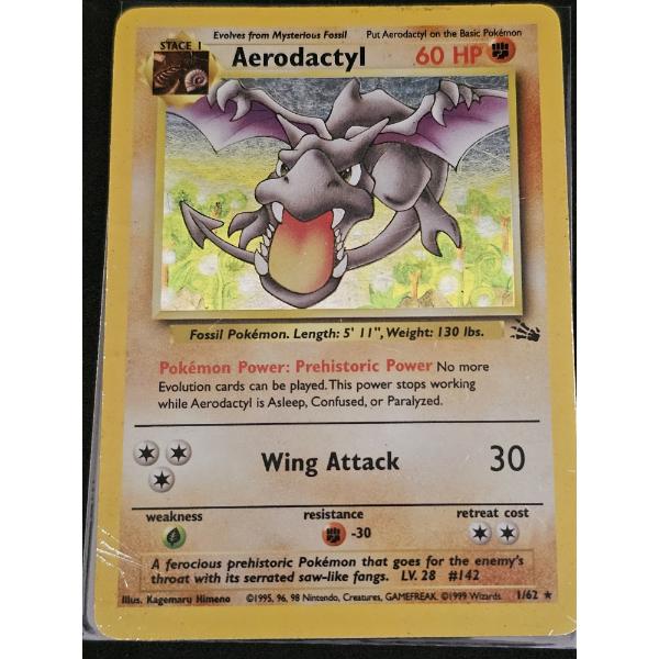 Aerodactyl 1/62 Fossil Rare Vintage Pokemon Trading Card