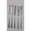 Image 1 : (5) Fine Arts Sterling Silver Co. Sterling Butter Spreaders In "Processional" Pattern - 132.3g