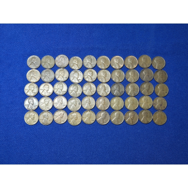 Lot of 50 U.S. Assorted Year Cents