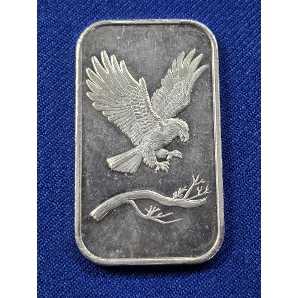 1 Troy oz Silvertowne Mint .999 Fine Silver Eagle Art Bar