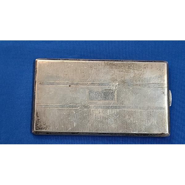 Vintage American Art Deco Sterling Silver Cigarette Case - Total Weight: 166.6g