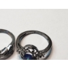 Image 5 : Two Beautiful Sterling Silver Rings with Blue Gemstones TW: 5.9g