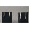 Image 1 : (2) 10K Gold Earrings Sets -With Purple & White Stones- Total Weight: 0.9g