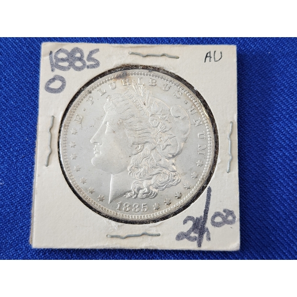 1885-O AU 90% Silver Morgan Dollar