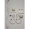 Image 1 : Lot Of Assorted Sterling Silver Jewelry Including Necklace, Earrings & Rings - Total Weight: 23.8g