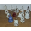Image 3 : Collectible Porcelain & Glass 13 Pc Bell Collection - All In Perfect Condition - See Pics