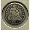 Image 2 : 1853 United States Seated Liberty 90% Silver Dime- Incredible Condition 