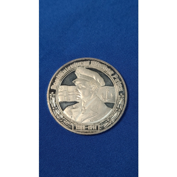 .999 Silver Deutschland World War 2 Commemorative Proof Medal - Gunther Prien U-Boat Commander