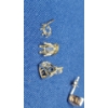 Image 2 : Assorted Sterling Silver Blank Setting Stud Earrings - Weight: 4.2g