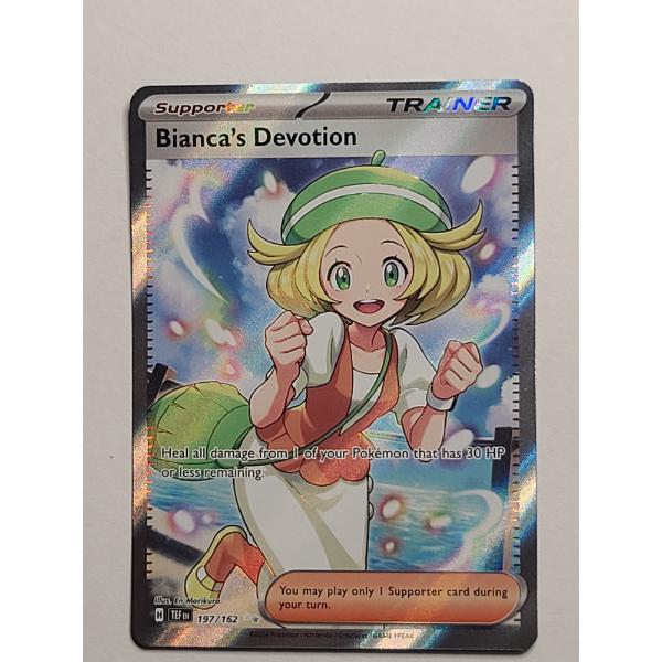 Bianca's Devotion (197/162) Ultra Rare Full Art Supporter Trainer Pokémon Card
