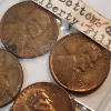Image 3 : Four 1957-D Lincoln Wheat Cents, Mint Errors: Bottom of "B" Filled 