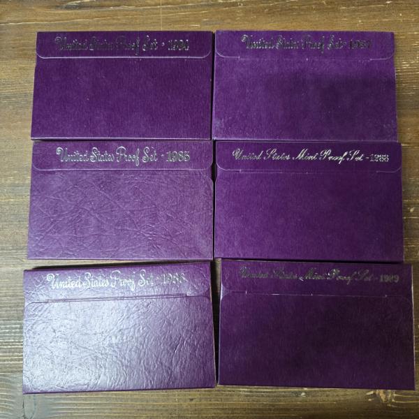 6 Proof Sets from 1984-1989