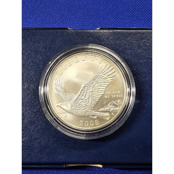 2008 U.S. Mint Bald Eagle Commemorative Uncirculated Silver Dollar Coin w/ Box & COA