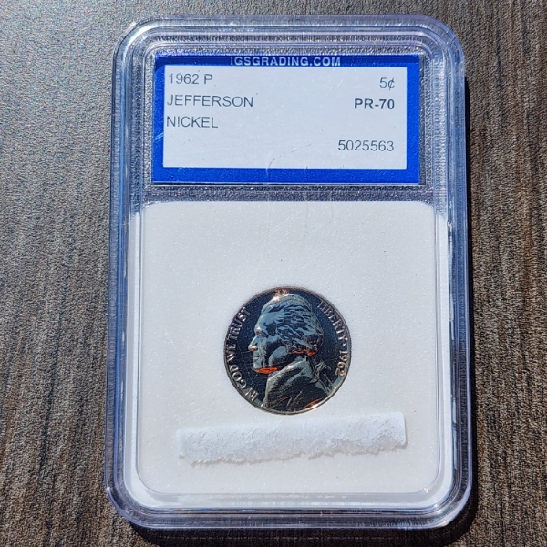 1962 Jefferson Nickel IGS PR70