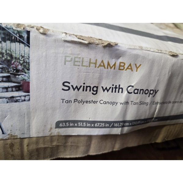 Pick Up Is Off Site- 115 Ely St Alliance Oh. Tan Swing With Canopy 63.5''x67.25'' 