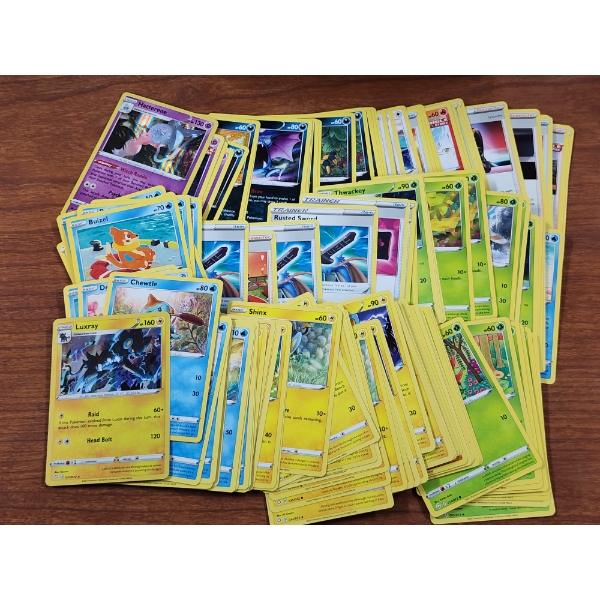 Collection of Pokemon Trading Cards Ft. Rare & Holo Cards in Collection Storage Box!