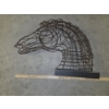 Image 2 : *Pick Up At Mantua Home-No Shipping Available* Eye Catching 20''x37'' Wire Sculpture Horse Head Bust