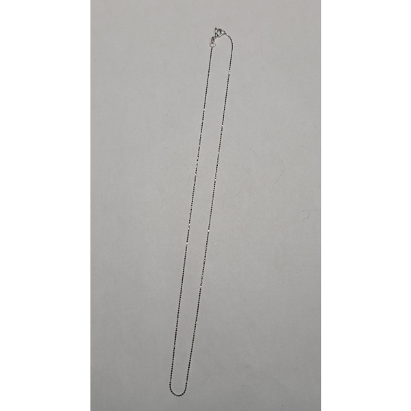 14K White 18" Necklace - Weight: 1.6g