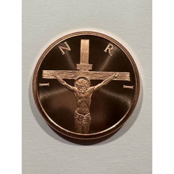 2025 1 oz Silver Shield JESUS Crucifixion .999 Fine Copper Round Coin - Brilliant Uncirculated