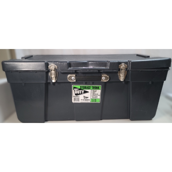 Pioneer Plastics Black Heavy Duty Storage Trunk 32.5 x 15.75 x 13.75 