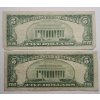 Image 4 : (2) U.S Series 1963 B & 1963 $5 Red Seal Bank Notes - Face Value: $10