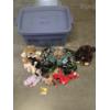 Image 1 : Storage Container With Lid - Like New Turtle Slippers, Stuffed Animals, Beanie Babies, Pound Puppie 