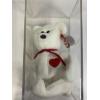 Image 2 : TY Beanie Baby Stuffed White Bear - Valentina in Plastic Case