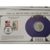 Image 7 : Two U.S. Silver Peace Dollars & Stamps in Display Cards & Protective Binder Page - 1924 & 1925