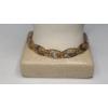 Image 1 : 10K Yellow Gold 7.5" Tri-Color Filigree Link Bracelet - Weight: 4.2g