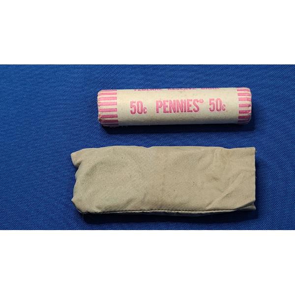50 Cent Federal Reserve Bank Roll Of U.S Lincoln Cents - Face Value: $0.50