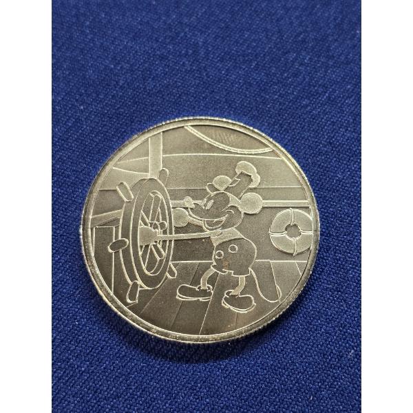 1928 Mickey Mouse Disney "Steamboat Willie" 1 oz .999 Fine Silver Round - Mint Condition
