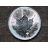 Image 1 : 2017 Canadian 9999 Fine Silver 1 Oz Maple Leaf Bullion Round 