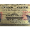 Image 3 : 1875 $10 Territorial National Bank Of Bismarck 24K Gold Foil Novelty Note In Protective Holder