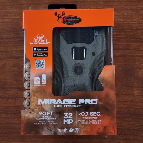 NEW IN BOX Mirage Pro Lightsout 32 MP Trail Camera w/ 8 AA Batteries & 16GB SD Card Included ~