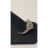 Image 3 : Sterling Silver Art Deco Heart Ring With Melee Diamonds - Size 9 - Weight: 5.3g