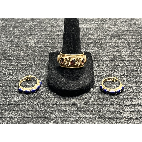 Lot of 14K Gold Jewelry.  1 Ring and 2 Earrings