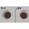 Image 2 : (10) Assorted Years Lincoln Wheat Cents & 2025 Lincoln Cent - Face Value: $0.11