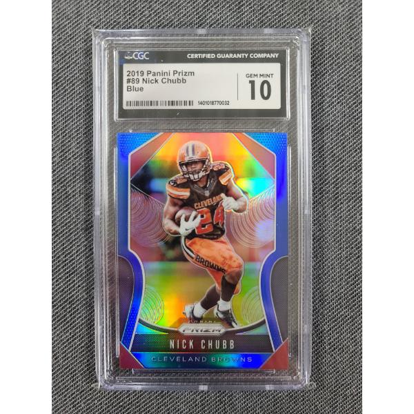 CGC 10 Gem Mint 2019 Panini Prizm #89 Nick Chubb Blue