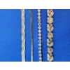 Image 7 : Sterling Silver Jewelry: Necklace & 3 Bracelets: Tennis, Rose Detail, & Herringbone: TW: 33.8g