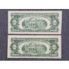 Image 4 : Lot of Two 1963 $2 Red Seal Federal Reserve Notes 