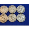 Image 3 : x8 Assorted Years 90% Silver Walking Liberty Half Dollars FV: $4.00