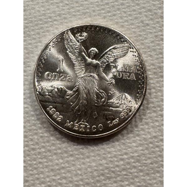 1982 Mexican Libertad One Ounce Silver .999 Troy Ounce Coin - Low Mintage