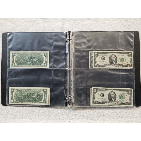 Assortment of $2 Bills with Collector's Binder - AFV $14