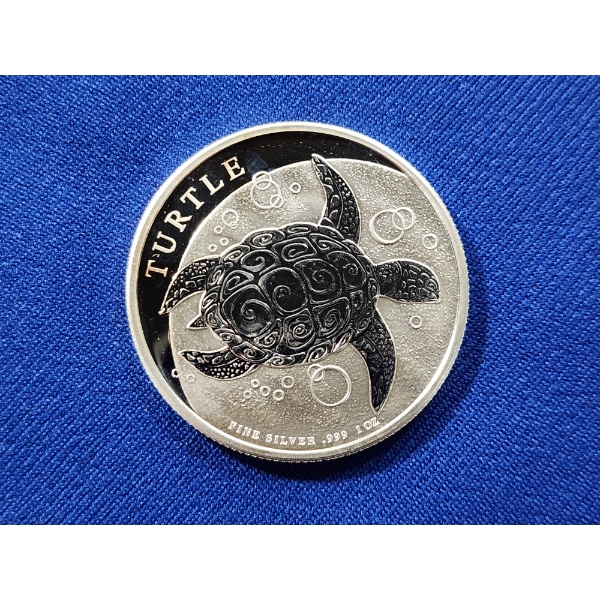 2021 Niue Two Dollars Turtle 1 oz .999 Fine Silver Round 