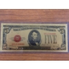 Image 1 : $5 Gold Certificate Gold Back .999999 - 24K Gold Back In Protective Holder - Mint Condition
