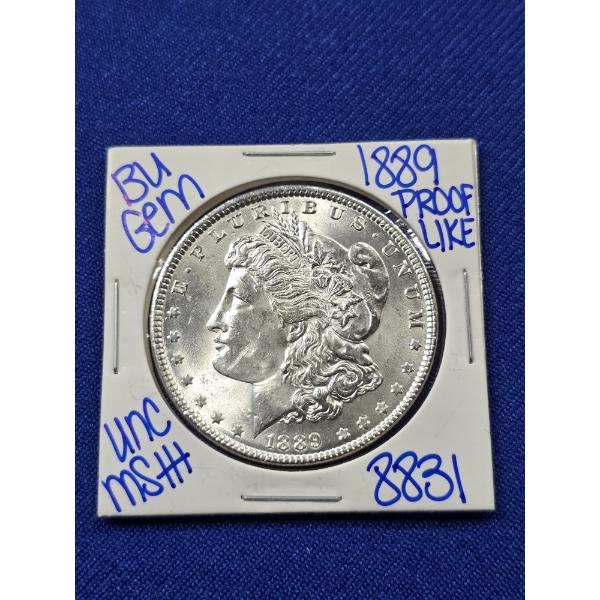 1889 Morgan Silver Dollar - PROOF-LIKE Brilliant Uncirculated GEM, High-Grade Coin!
