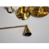 Image 7 : Vintage Hamilton Mantle Clock & Lot Brass Candle Holders, Snuffer, Bookends